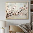 thumbnail image 1 of Designart "Simplistic Taupe Cherry Blossom II" Cherry Blossom Floater Framed Wall Art Prints, 1 of 5