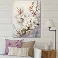 thumbnail image 1 of Designart "Simplistic Taupe Cherry Blossom III" Cherry Blossom Wall Art Living Room, 1 of 7