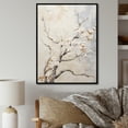 thumbnail image 1 of Designart "Simplistic White And Ash Cherry Blossom IV" Cherry Blossom Floater Framed Wall Art Prints, 1 of 5