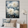 thumbnail image 1 of Designart "Simply Beige And Muted Blue Mums In Bloom VI" Mums Floater Framed Wall Art Prints, 1 of 5