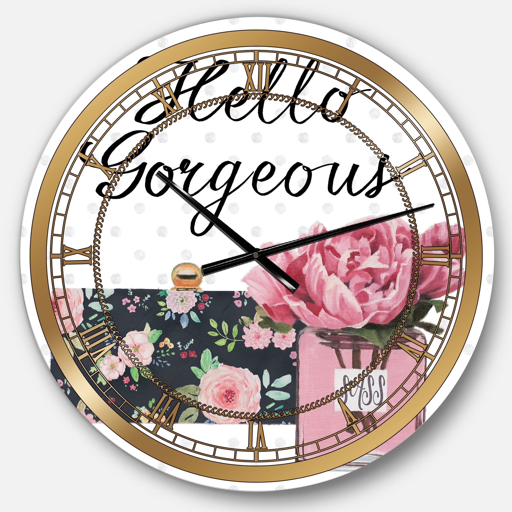 Designart 'Simply Splendid IV' Glam Wall Clock