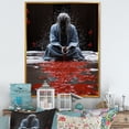 thumbnail image 1 of Designart "Sing Rituals Folk Religion wall art" Portrait Floater Framed Canvas Print, 1 of 7