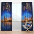 thumbnail image 1 of Designart 'Singapore Skyline' Cityscape Blackout Curtain Panel, 1 of 4