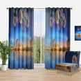 thumbnail image 1 of Designart 'Singapore Skyline' Cityscape Curtain Panel, 1 of 4