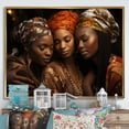 thumbnail image 1 of Designart "Sisters Cultures in Africa I" African American Floater Framed Canvas Wall Art, 1 of 7