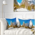 thumbnail image 1 of Designart Sixt Fer a Cheval Panoramic View - Landscape Printed Throw Pillow - 18x18, 1 of 5