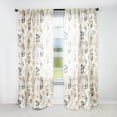 thumbnail image 1 of Designart "Sketched Botanical Treasures" Plants Room Darkening Curtain Single Panel, 1 of 6
