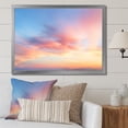 thumbnail image 1 of Designart "Skies Like Cotton Candy I" Landscapes Framed Wall Art Decor - Traditional Pink Sky Entryway Framed Wall Art, 1 of 6