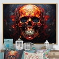 thumbnail image 1 of Designart "Skull magic Remains Geometric II" Modern Floater Framed Canvas Wall Art, 1 of 7