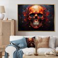 thumbnail image 1 of Designart "Skull magic Remains Geometric II" Modern Floater Framed Canvas Wall Art, 1 of 7