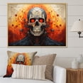 thumbnail image 1 of Designart "Skull magic Rest Geometric I" Modern Floater Framed Wall Art Print, 1 of 7