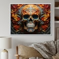 thumbnail image 1 of Designart "Skull magic Rest Geometric II" Modern Floater Framed Canvas Art Print, 1 of 7