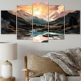 thumbnail image 1 of Designart "Sky Ablaze in the Mountains I" Abstract Landscape Metal Wall Decor Set, 1 of 5
