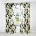 thumbnail image 1 of Designart "Sky Blue Damask Tranquility" Floral Room Darkening Curtain Single Panel, 1 of 6