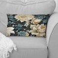 thumbnail image 1 of Designart "Sky Blue Petal Harmony" Floral Printed Throw Pillow, 1 of 5