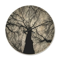 Designart 'Sky View Throught Winter Branches ' Modern Wood Wall Clock