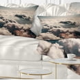 thumbnail image 1 of Designart Sky above Dark Heavy Clouds - Contemporary Landscape Printed Throw Pillow - 12x20, 1 of 5