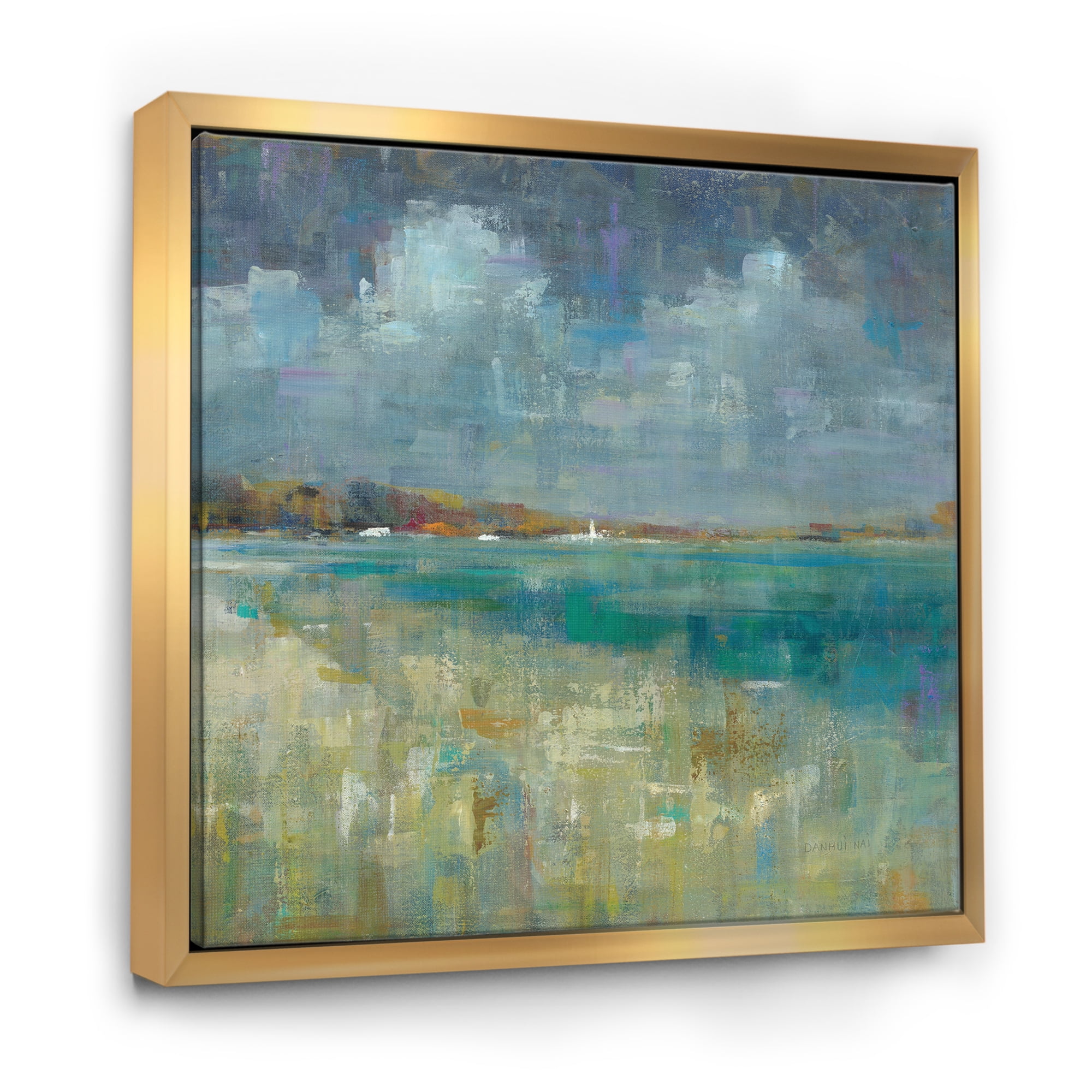Designart ' Sky and Sea ' Nautical & Coastal Framed Canvas