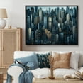 thumbnail image 1 of Designart "Skyscrapers Euphony Slate I" Architecture Floater Framed Canvas Print, 1 of 7