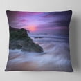 thumbnail image 1 of Designart Slow Motion Waves on Winch Beach - Seashore Throw Pillow - 18x18, 1 of 4