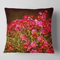 thumbnail image 1 of Designart Small Red Flowers in Spring Photo - Floral Throw Pillow - 16x16, 1 of 4