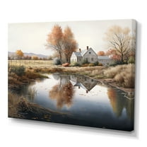 Designart Small River To The Farm I Canvas Wall Art