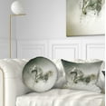 thumbnail image 1 of Designart Smart White Horse Running - Animal Throw Pillow - 12x20, 1 of 5