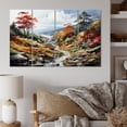 thumbnail image 1 of Designart "Smoky Mountains Forest Great wall art I" Landscapes Metal Wall Decor Set, 1 of 5