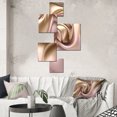thumbnail image 1 of Designart "Smooth Liquid Gold In Soft Shades Of Gold And Taupe VI" Abstract Liquid Ink Metal Wall Art Set, 1 of 5