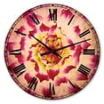 thumbnail image 1 of Designart 'Smooth White Rose Flower Petals' Traditional wall clock, 1 of 4