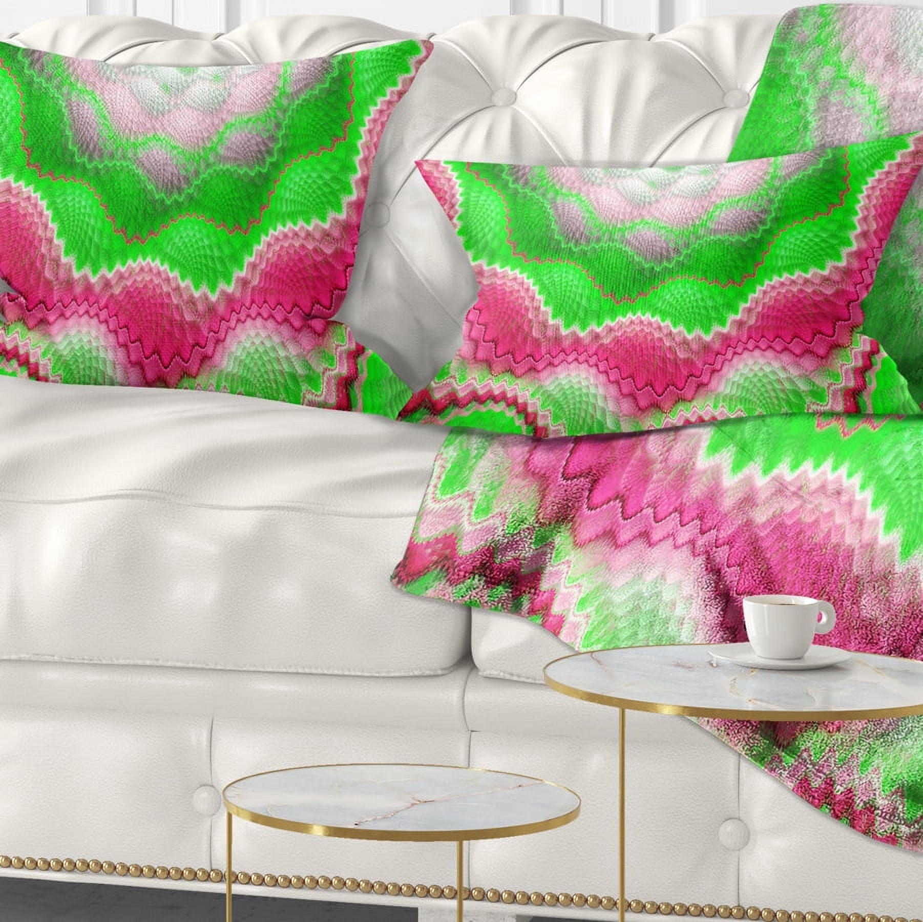 Designart Snake Skin Exotic Flower - Abstract Throw Pillow - 12x20