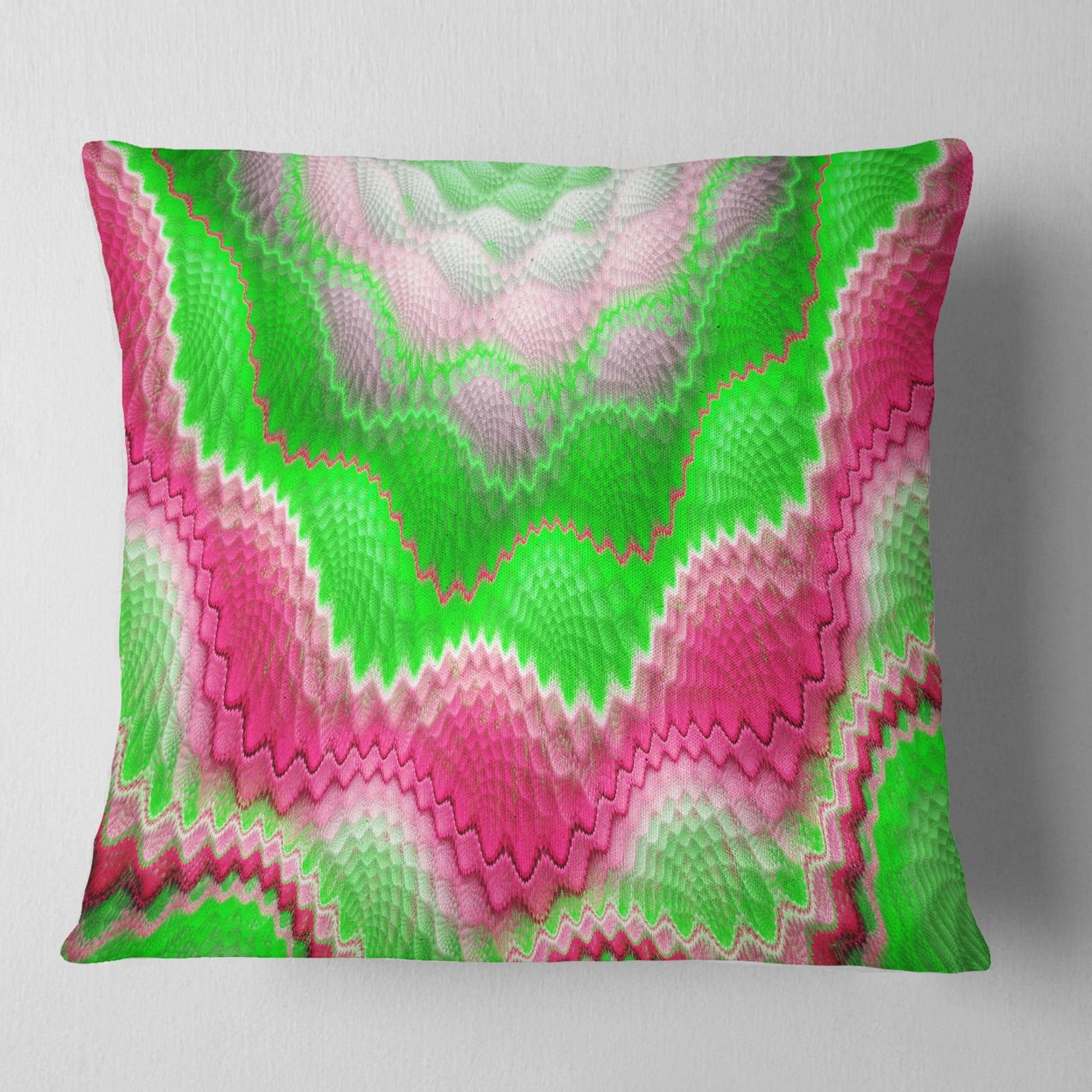 Designart Snake Skin Exotic Flower - Abstract Throw Pillow - 18x18