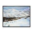 thumbnail image 1 of Designart 'Snow-Capped Mountains With Winter Landscape' Traditional Framed Canvas Wall Art Print, 1 of 5