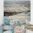 thumbnail image 1 of Designart 'Snow-Capped Mountains With Winter Landscape' Traditional Print on Natural Pine Wood, 1 of 5