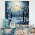 thumbnail image 1 of Designart "Snow Flowers Tree Beauty Pointillism I" Pointillism Floater Framed Wall Art Print, 1 of 7