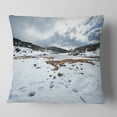 thumbnail image 1 of Designart Snow Mountains in Kosciuszko Park - Landscape Printed Throw Pillow - 18x18, 1 of 4