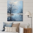 thumbnail image 1 of Designart "Snow Tree Winters Beauty Pointillism I" Landscape & Nature Canvas Print, 1 of 5