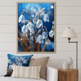 thumbnail image 1 of Designart "Snowdrop Winter Photography I" Snowdrops Floater Framed Wall Art Living Room, 1 of 1