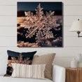 thumbnail image 1 of Designart "Snowflake Tranquility at Sunrise II" Landscapes Wall Art - Traditional White Winter Landscape Living Room Canvas Art, 1 of 6