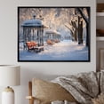 thumbnail image 1 of Designart "Snowy Canopy of Park Florals I" Landscapes Framed Wall Art - Traditional White Trees Living Room Framed Canvas Art, 1 of 6