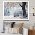 thumbnail image 1 of Designart "Snowy Canopy of Park Florals II" Landscapes Framed Wall Art Decor - Country White Forest Winter Hallway Framed Wall Art Decor, 1 of 6