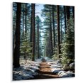 thumbnail image 1 of Designart "Snowy Evergreen in Winter IV" Landscapes Metal Art Living Room, 1 of 1