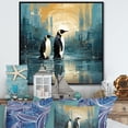 thumbnail image 1 of Designart "Snowy Penguin Couple'S Serenity" Penguin Floater Framed Canvas Prints, 1 of 5