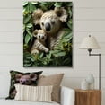 thumbnail image 1 of Designart "Snuggly Koala Clan" Animals Canvas Wall Art - Traditional Green Koala Entryway Wall Art Print, 1 of 6