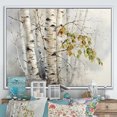 thumbnail image 1 of Designart "Soft Birch Wood Charm II" Tree Birch Floater Framed Wall Art Living Room, 1 of 5