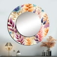 thumbnail image 1 of Designart "Soft Boho Fronds" Floral Rund Mirror For Wall Decor - Large Pink Round Print Mirror - Round Cottage Mirror - Wall Mounted Round Large Mirror - 29" x 29", 1 of 6