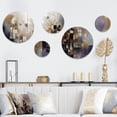 thumbnail image 1 of Designart "Soft Color Harmony Abstract Composition I" Modern Geometric Metal Wall Art Set of 5 Piece, 1 of 5