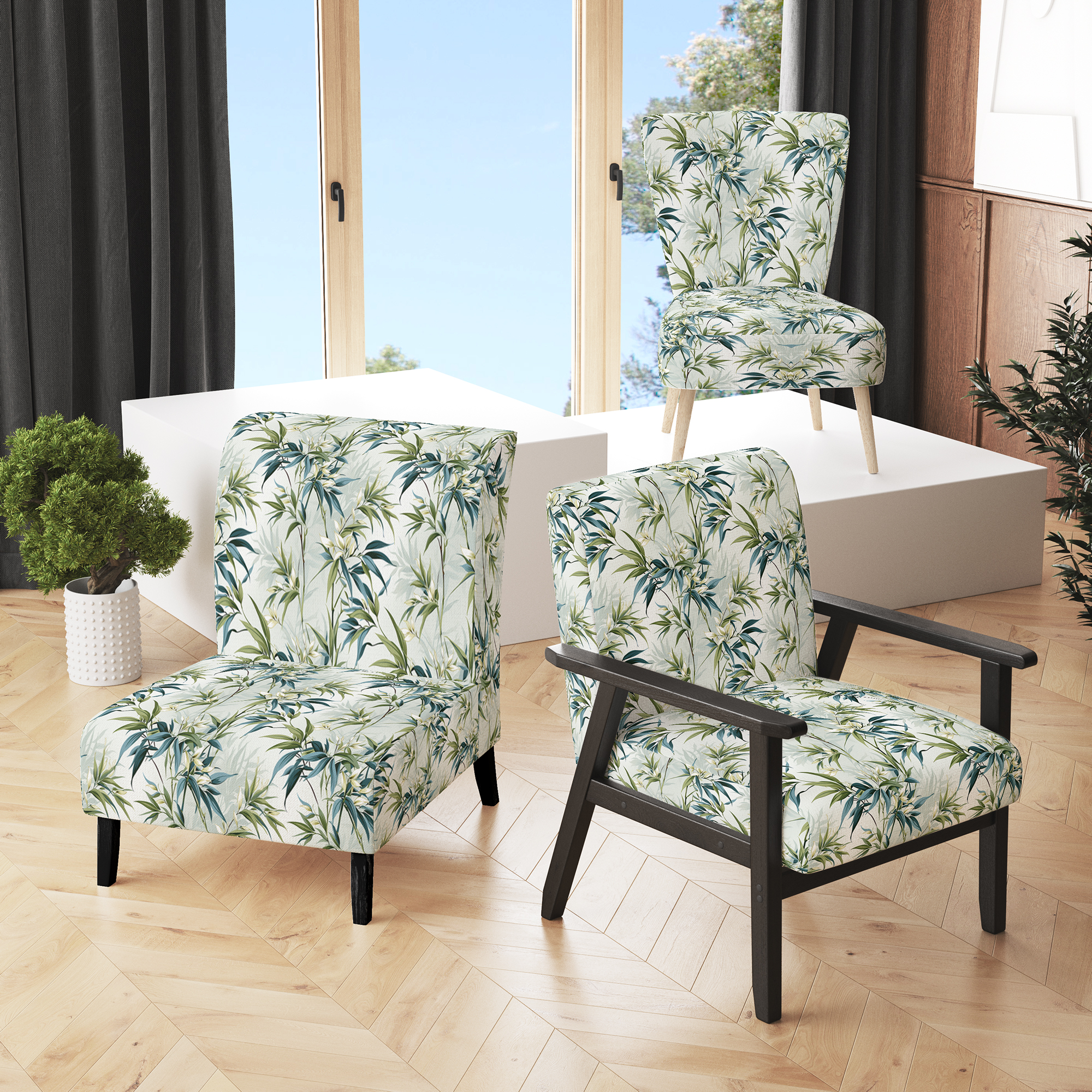 designart-soft-colors-botanicals-pattern-ii-upholstered-bohemian-eclectic-accent-chair-and-plants-arm-chair-multiple-color-pattern-walmart-com