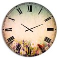 thumbnail image 1 of Designart 'Soft Flowers in Spring Background' Traditional Wall Clock, 1 of 4