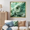 thumbnail image 1 of Designart "Soft Fractal Spirals in Green I" Abstract Framed Wall Art Decor - Modern Green Abstract Spirals Hallway Framed Wall Art Decor, 1 of 6